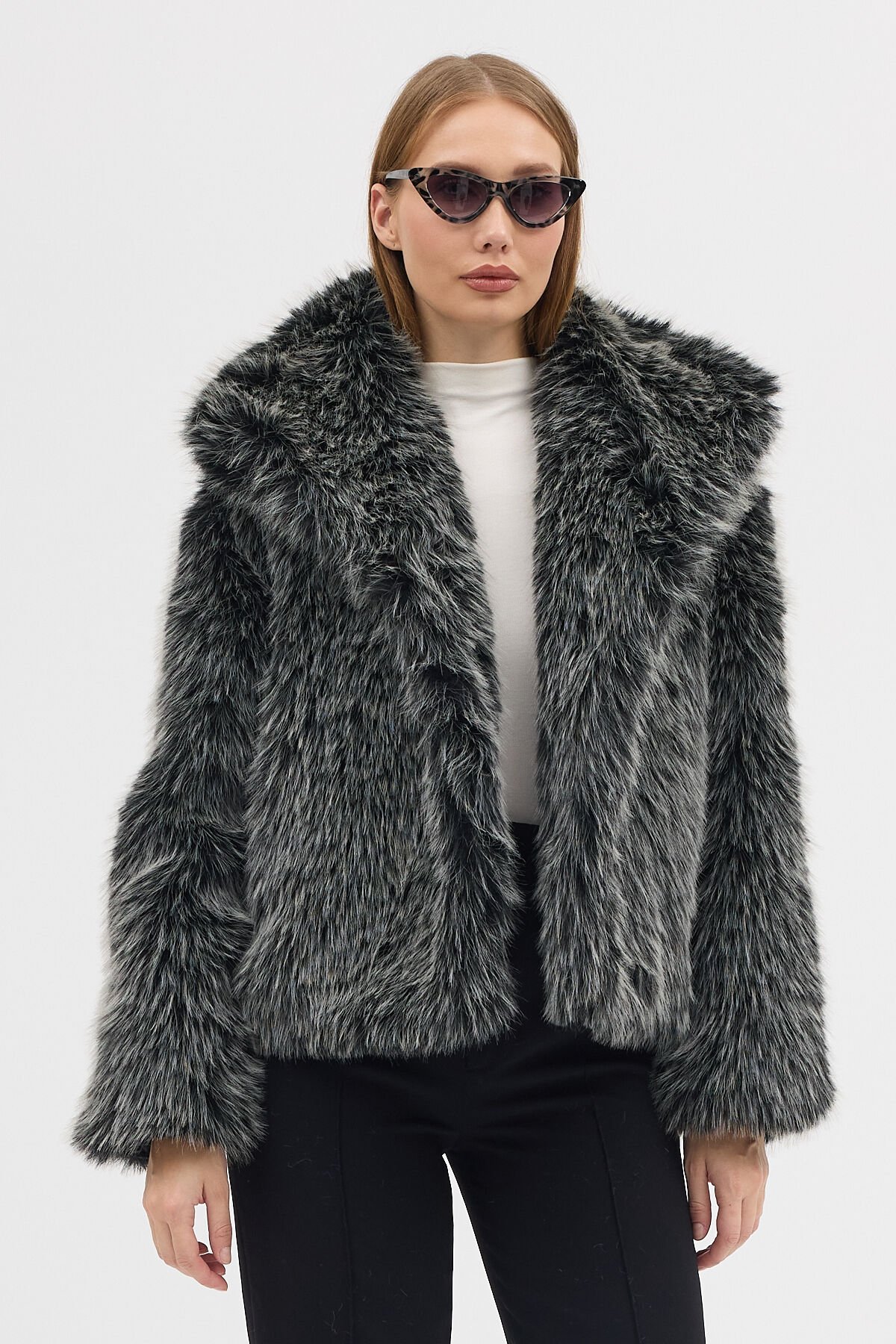 PREMİUM KÜRK ŞAL YAKA CEKET (Kırçıllı Gri)