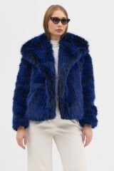 PREMİUM KÜRK ŞAL YAKA CEKET (Kırçıllı Lacivert)