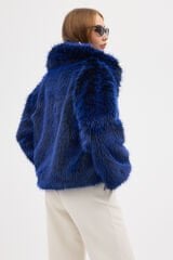 PREMİUM KÜRK ŞAL YAKA CEKET (Kırçıllı Lacivert)