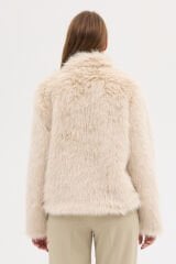 PREMİUM KÜRK FERMUARLI DÜZ CEKET (Bej)