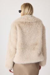 PREMİUM KÜRK ŞAL YAKA CEKET (Bej)