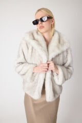 PREMİUM KÜRK ŞAL YAKA CEKET (Kırçıllı Beyaz)