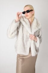 PREMİUM KÜRK ŞAL YAKA CEKET (Kırçıllı Beyaz)