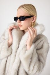 PREMİUM KÜRK ŞAL YAKA CEKET (Kırçıllı Beyaz)