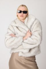 PREMİUM KÜRK ŞAL YAKA CEKET (Kırçıllı Beyaz)