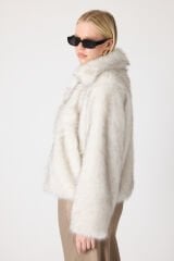 PREMİUM KÜRK ŞAL YAKA CEKET (Kırçıllı Beyaz)