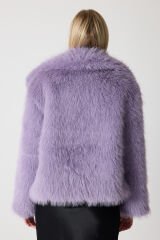 PREMİUM KÜRK ŞAL YAKA CEKET (Lila)