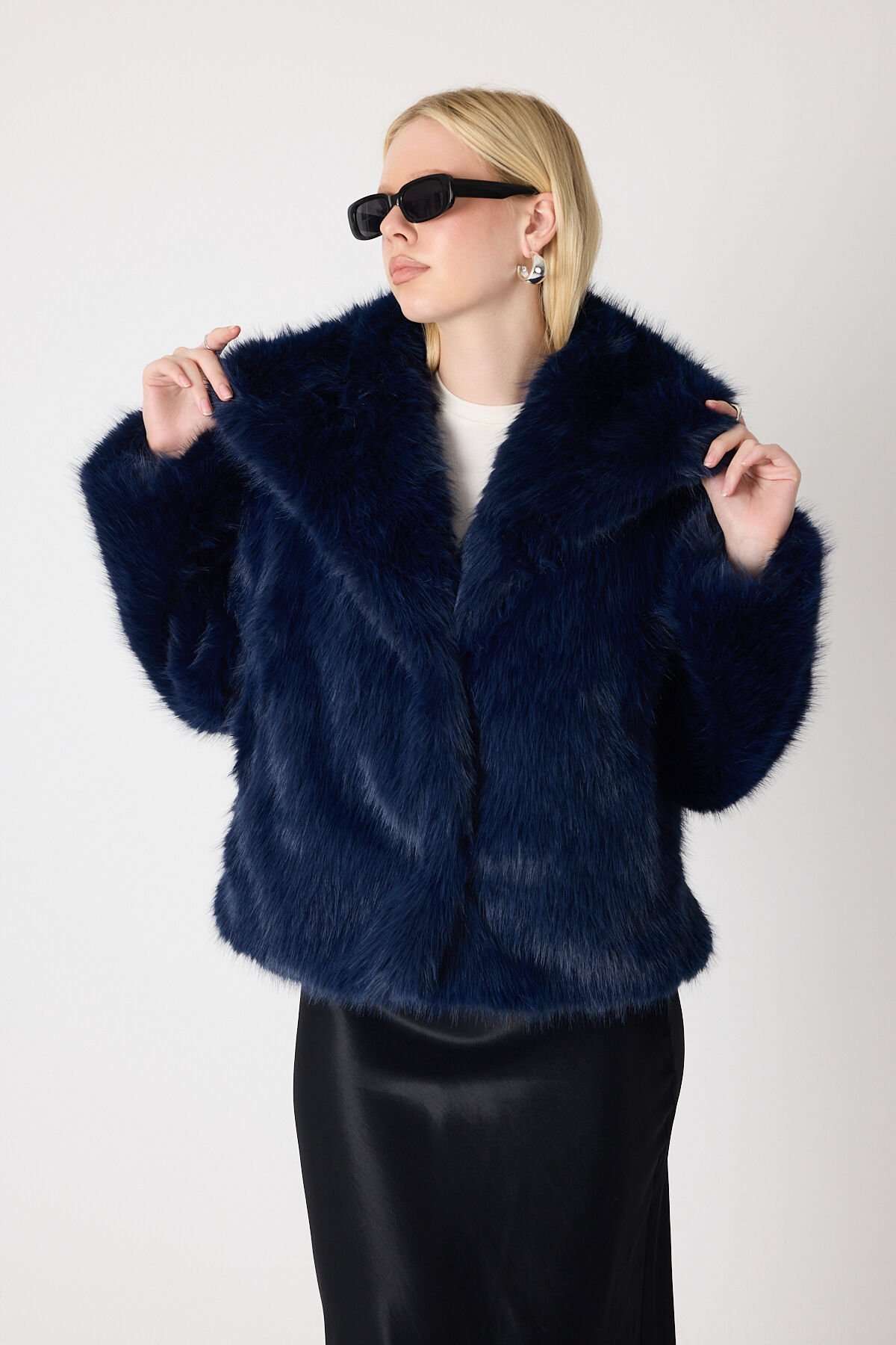 PREMİUM KÜRK ŞAL YAKA CEKET (Lacivert)