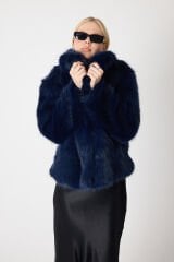 PREMİUM KÜRK ŞAL YAKA CEKET (Lacivert)