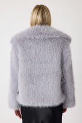 PREMİUM KÜRK ŞAL YAKA CEKET (Gri)