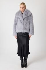 PREMİUM KÜRK ŞAL YAKA CEKET (Gri)