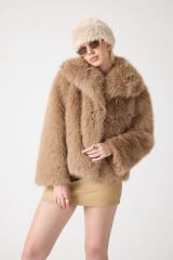 PREMİUM KÜRK ŞAL YAKA CEKET (Kahverengi)